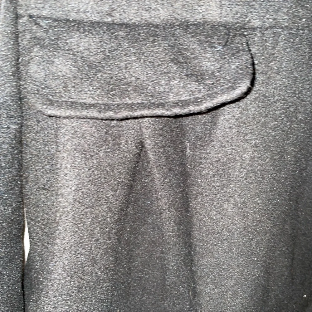 zeagoo Women's Black Pea Coat with Faux Fur Collar